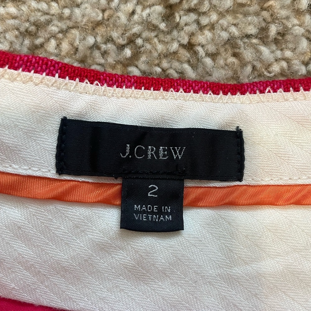 J. Crew Red Pink Gingham Shorts Tailored Checked Pockets - Picture 2 of 4